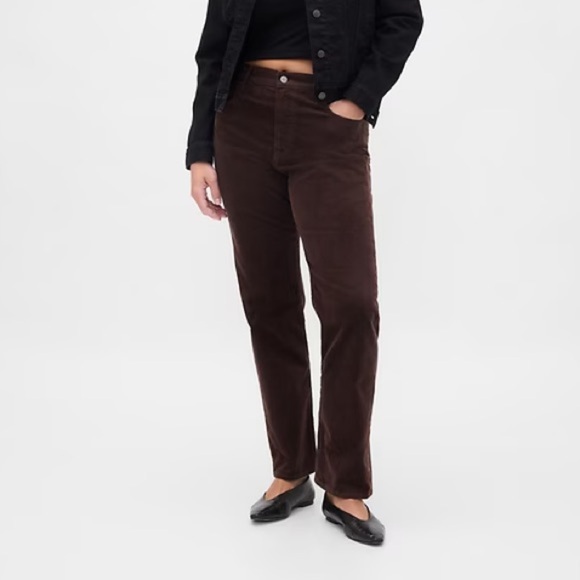 GAP Pants - GAP High Rise Vintage Slim Straight Brown Corduroy Pants Women’s Size 10/30R